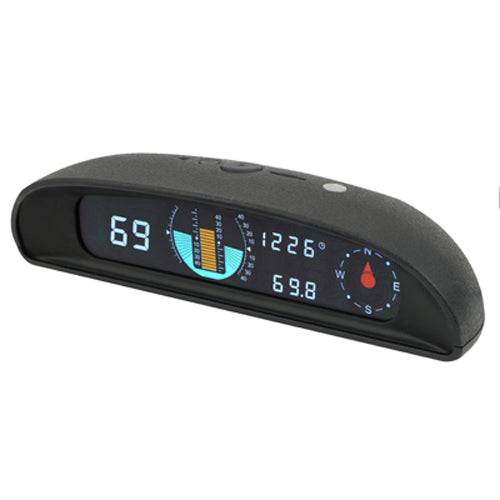 Heads Up Display with Speed, Altimeter, Compass and Time